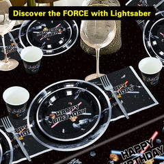 Space Battleship Wars Lightsaber Birthday Party Decorations,25 Guests Star Galax
