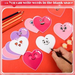 120 PCS 4 Inch Heart Cutouts Assorted Color Paper Die Cut Glue Point Dots Decor