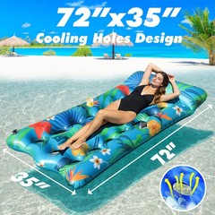 Best Pool Floats Lounger, 2 PCS 72»x35» Ultra-Comfort Rafts for Adults with