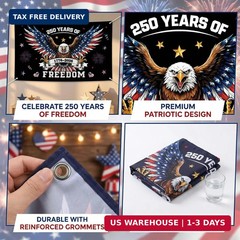 250th Anniversary Decorations – 4th of July Backdrop for Memorial Day | 1776-202