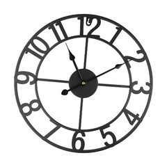 Sleek Metal For outdoor Wall Clock Classic Design Perfect for Any Space