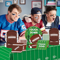 2Pcs Football Tablecloth – Perfect for Football Party Decorations, Durable and E