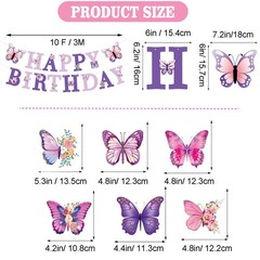 Butterfly Banner Party Decorations, Hanging Swirls Decorations Ceiling Decor …
