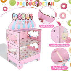 Donut Stand Birthday Party Decorations 3 Tier Sweet Candy Cupcake Holder Lollipo