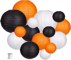 15pcs Paper Lanterns Decorative, Party Supplies for Halloween Thanksgiving Party