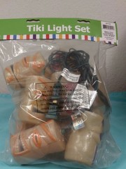 Tiki String Light Set Oriental Trading Co 8 Heads 7.5′ Hawaii Luau New NIP NRFP