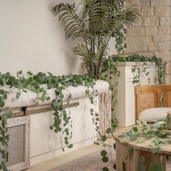 24 Pack Eucalyptus Garland, Artificial Greenery Garland Faux Eucalyptus Leaves