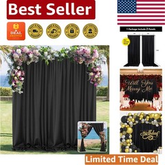 Luxurious Black Curtain Panels – 5ft x 10ft Design for Stunning Event Backdrops