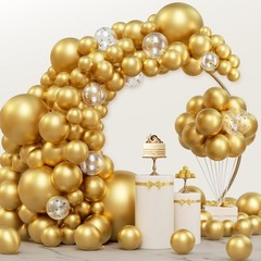 🔥150pcs Metallic Gold Balloon Arch Kit,Party,Graduation,Wedding,B-Day,Holiday🔥