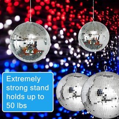 8-Inch Silver Disco Ball – Fun Hanging Party Decoration, Big Event Decor, Dance