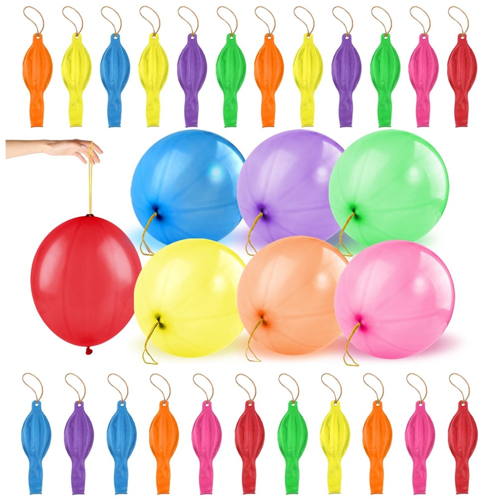 30pcs Punch Balloons for , Thickened Neon Punching Balloon, Large Heavy Duty …