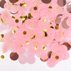 Round Tissue Confetti Pink RoseGold Gold Mixed Confetti Dots Paper for Weddin…