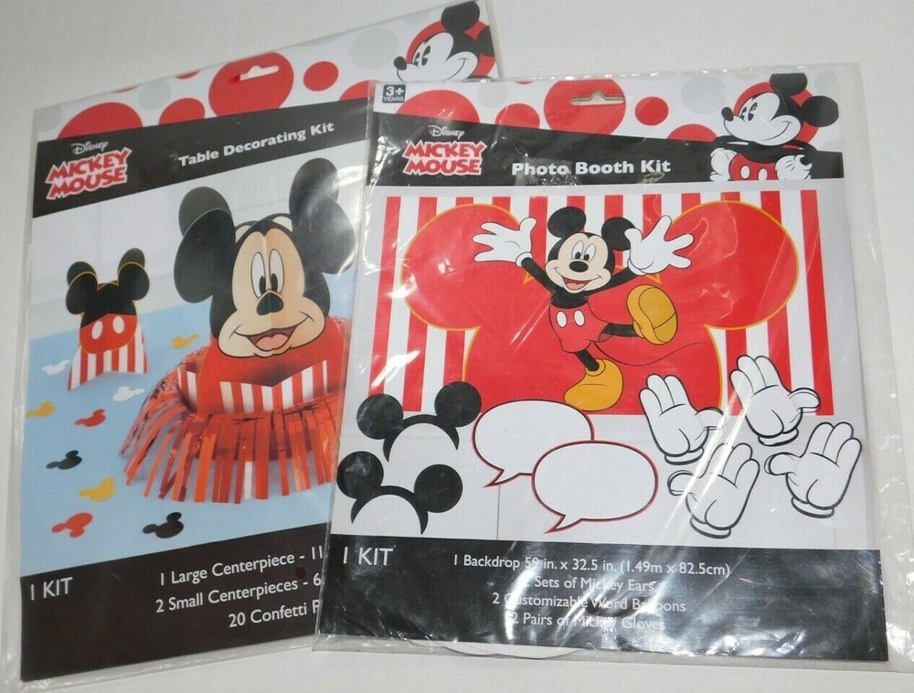 Mickey Mouse Birthday Party Table Decorations Photo Booth