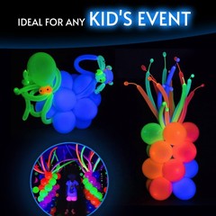 Neon Tying Balloons – Fluorescent Neon Glow Party Balloons for Tying Balloon …