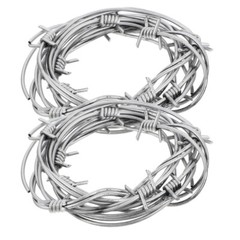 2pcs Fake Silver Barbed Wire Halloween Gothic Thorns Chain Prop