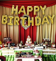 LARGE Happy Birthday Balloons Banner Self Inflating Bunting Party Decoration UK