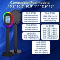 Portable Photo Booth Compatible with Any lpad with Flight Case for Wedding Party