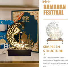 Ramadan Decorations for Home, Ramadan Lights, Eid Mubarak Decorations, 3D Wooden