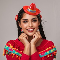 Mini Mexican Plastic Sombreros Cinco De Mayo Top Hat Accessories Decoration