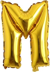 16″ Inch Single Gold Alphabet Letter Number Balloons Aluminum Hanging Foil Film