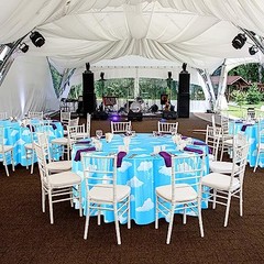 Pieces Blue Sky Whites Party Tablecloth 84» Cartoon Story Tablecloth 6 Cloud