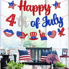 Independence Day Decoration Happy 4th of July Banner America’s Birthday Decor…