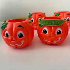 Sun Hill Halloween Pumpkin Candy Buckets Treat Holders Party Favors Set of 5