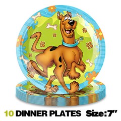 Scooby Birthday Decor Party Supplies Set Plates Cups Tablecloth Napkins