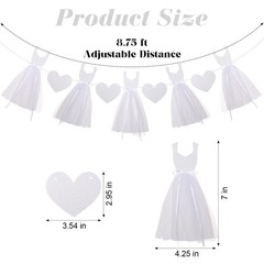 Charming Bridal Shower Decorations Glitter White Dress & Heart Bridal Shower …