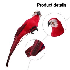 Artificial Feather Parrot Simulation Fake Bird Model Home Garden Lawn Tree Decor