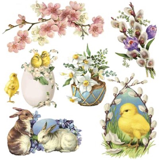 EASTER DECOUPAGE Easter Napkins Disposable, Paper Lunch Napkins 20pcs Decoupage