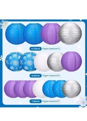 16 Pack Colorful Bencailor Chinese & Japanese Hanging Paper Lanterns