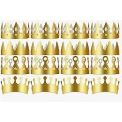 Meanplan 50-Pieces Gold Paper Crowns Birthday Crowns DIY Craft Kit All Ages