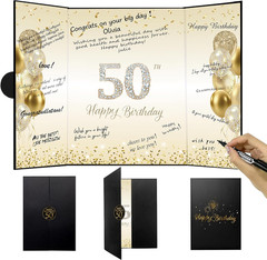 50Th Birthday Party Decorations – Happy 50Th Birthday Guest Book for Women & Men