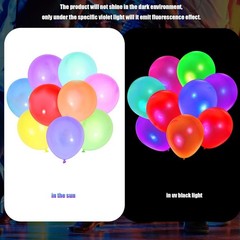 LED Balloons Flashing, 200 Pack, 8 Colors Light Up Balloons, Lasts 12-24 Hours..