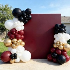 40pcs Burgundy Balloons, 12inch Matte Maroon Balloons for Valentine’s Day Ann…