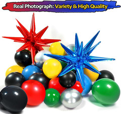 137Pcs Red Blue Yellow Green Black Balloon Arch Garland Kit with Balloons for Bi