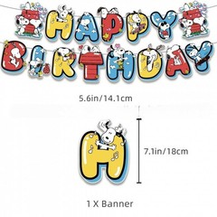 Snoopy Themed Flying Ace Birthday Party 32 Pc Set Balloons Banner Cake Toppers