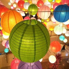 8/12/16Inch Multicolor Round Paper Lantern Chinese Lanterns Ball Wedding Party