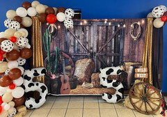 7x5ft Western Cowboy Backdrop Western Party Decorations Wild West Vintage Wooden