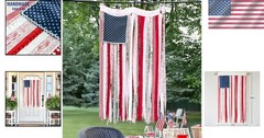 Handmade 4 x 2.3 Ft Rugged American Flag Banner for Indoor/Outdoor Celebrations