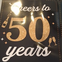 Happy 50th Birthday Party Backdrop Banner 12pcs 11×14 in Black Gold White