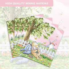 120PCS Pink Classic Winnie Bear Party Supplies Babyshower 1St Party Decorations