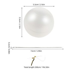 1set White Fake Hanging Strand Chain – 2.2 Inch Giant Round Ball