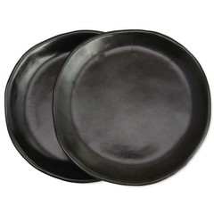 RoRo 7″ Hand Made Ceramic Appetizer Plates – Matte 7 inches, Black