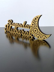 Ramadan Mubarak Acrylic Ornament Eid Mubarak Ramadan Kareem Decoration JQ