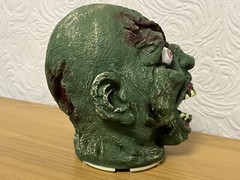 Halloween Zombie 8″ Tall Prop – Moves Lights-Up Talks -🕹️Retro Gift Idea🕹️