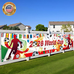 World Cup Banner for 2026 International Flags Decorations around the World Cup B