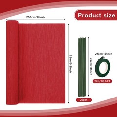 Crepe Paper Streamers 8 Rolls, 10 x 98Inch 8 Colors Crepe Paper Sheets for Ch…