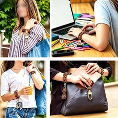 Zinc Alloy Keychain Ring with Simulated Wire Core Circumference 20CM 7.8IN